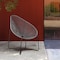 Armen Living Acapulco Indoor Outdoor Steel Papasan Lounge Chair with Gray Rope LCACSIGRY - alternate 5